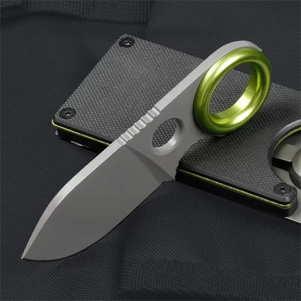 Edc Every Day Carry おもちゃ - Mini-Ringmesser mit feststehender Klinge aus Edelstahl