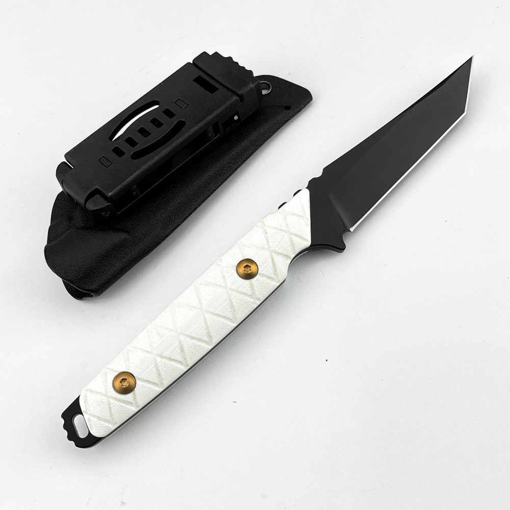 Edc Carry Fixed Blade - Neues feststehendes Messer mit weißem G10-Griff,