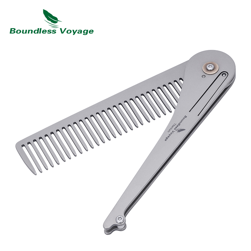 Comb Pocket Titanium - Boundless Voyage Titan faltbarer Kamm Titan-Haar-