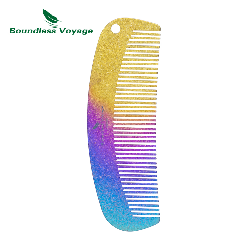 Comb Pocket Titanium - Boundless Voyage Titan-Haar- und Bartkamm, antistatischer
