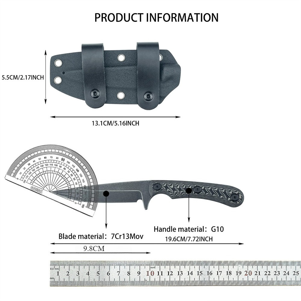 Full-Tang-Messer mit feststehe – Edc Carry Fixed Blade Bewertung und Preis