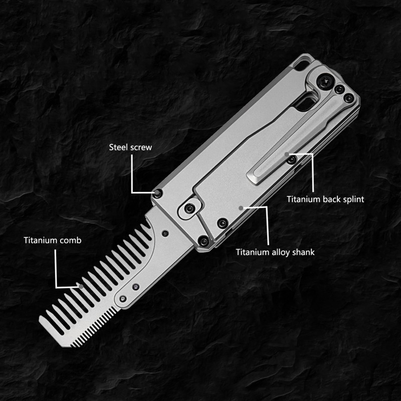 Titan Legierung Klapp Kamm Aus – Comb Pocket Titanium Bewertung und Preis